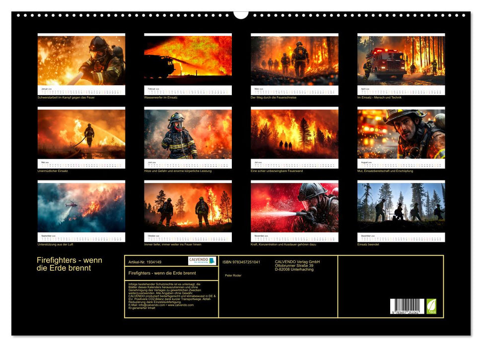 Firefighters - wenn die Erde brennt (CALVENDO Wandkalender 2026)