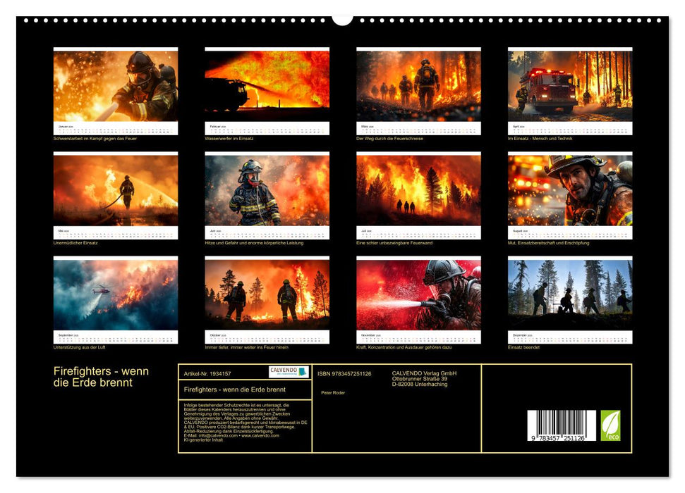Firefighters - wenn die Erde brennt (CALVENDO Premium Wandkalender 2026)