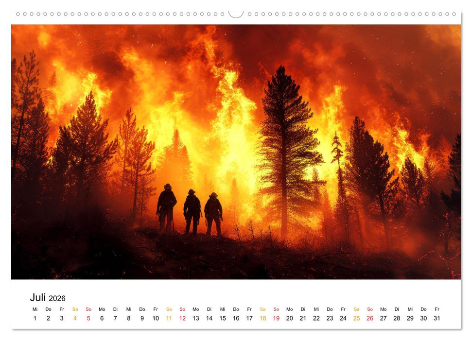 Firefighters - wenn die Erde brennt (CALVENDO Premium Wandkalender 2026)