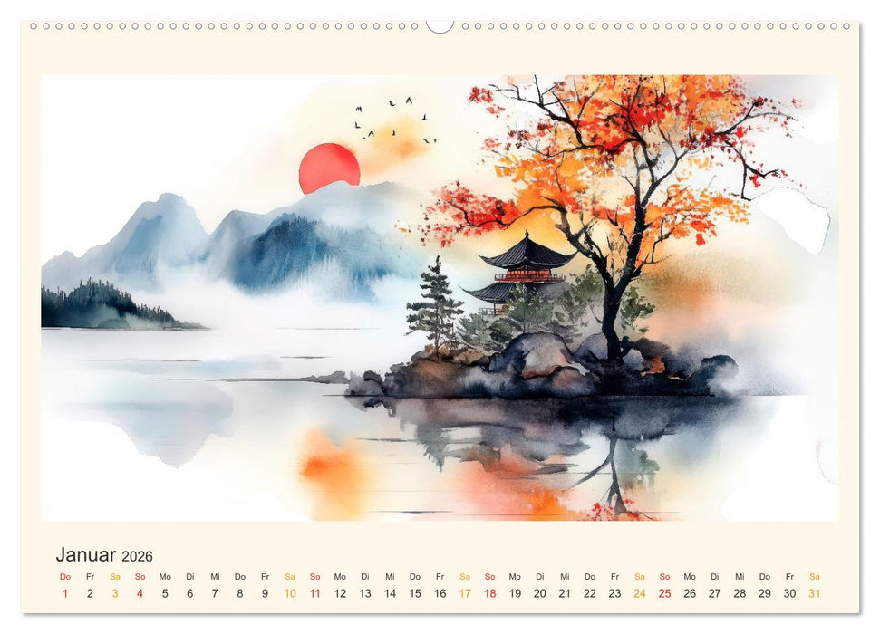 Japan - die Farben der Tradition (CALVENDO Premium Wandkalender 2026)