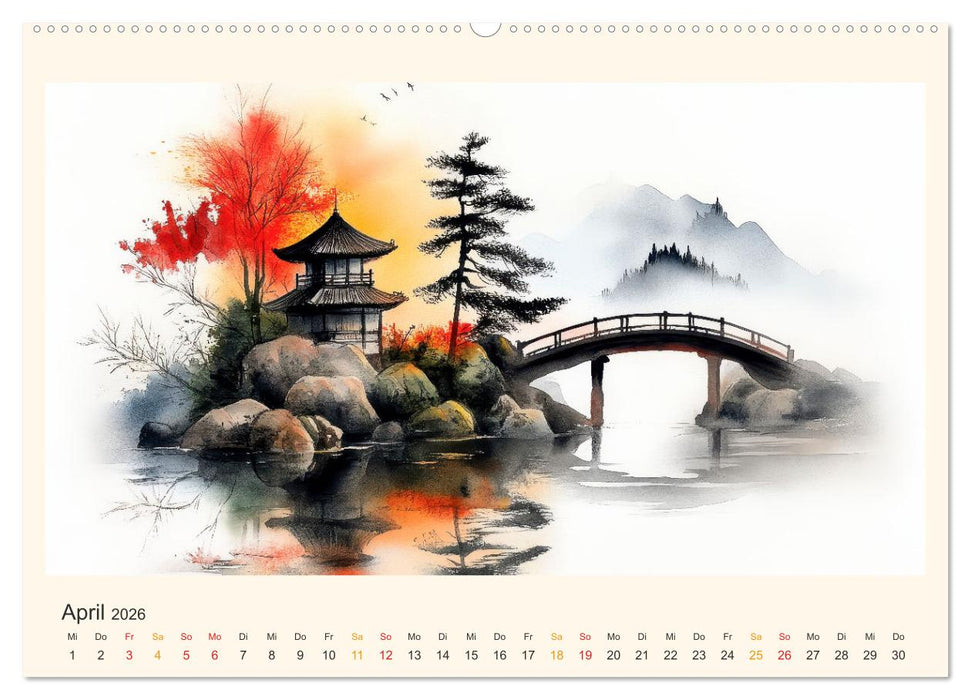 Japan - die Farben der Tradition (CALVENDO Premium Wandkalender 2026)