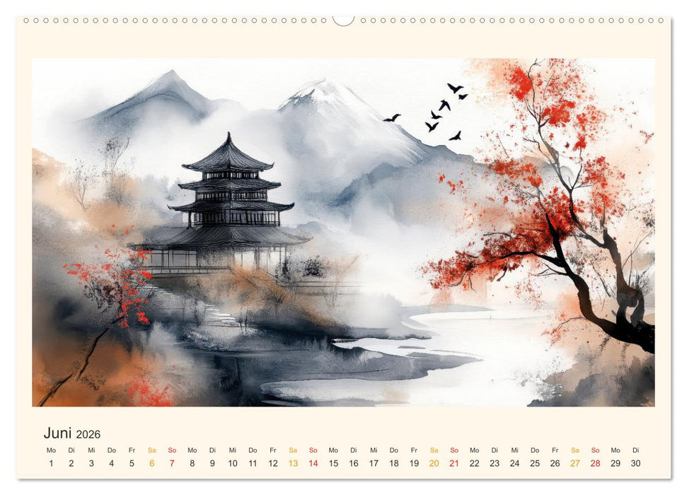Japan - die Farben der Tradition (CALVENDO Premium Wandkalender 2026)