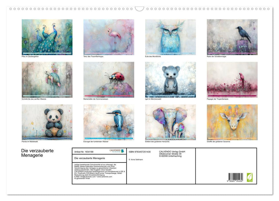 Die verzauberte Menagerie (CALVENDO Wandkalender 2026)