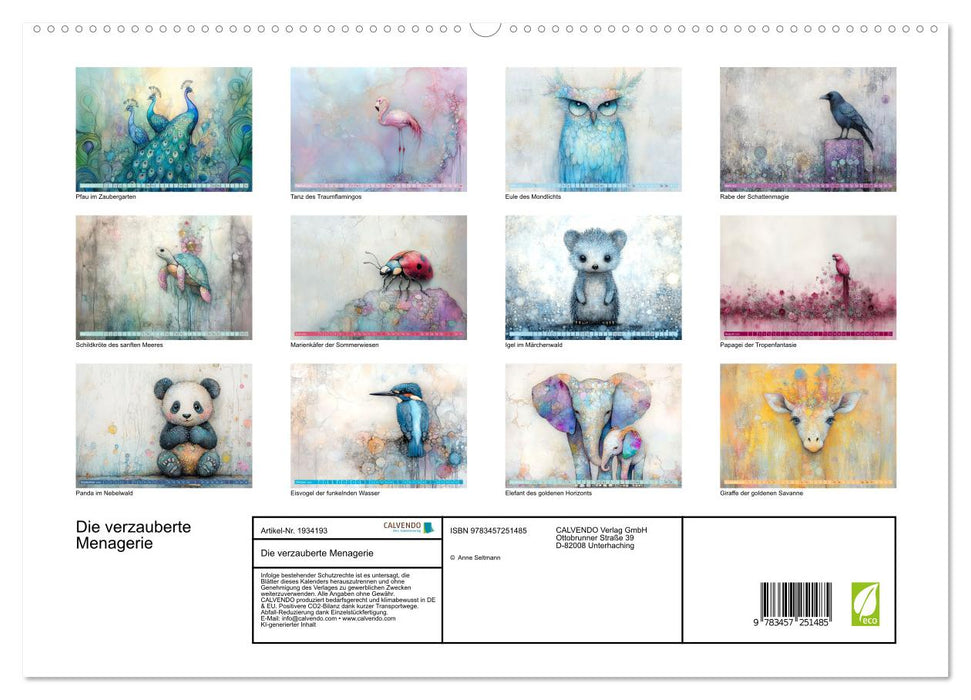 Die verzauberte Menagerie (CALVENDO Premium Wandkalender 2026)