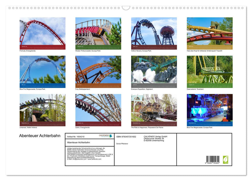 Abenteuer Achterbahn (CALVENDO Wandkalender 2026)