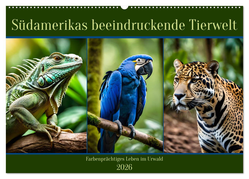 Südamerikas beeindruckende Tierwelt (CALVENDO Wandkalender 2026)