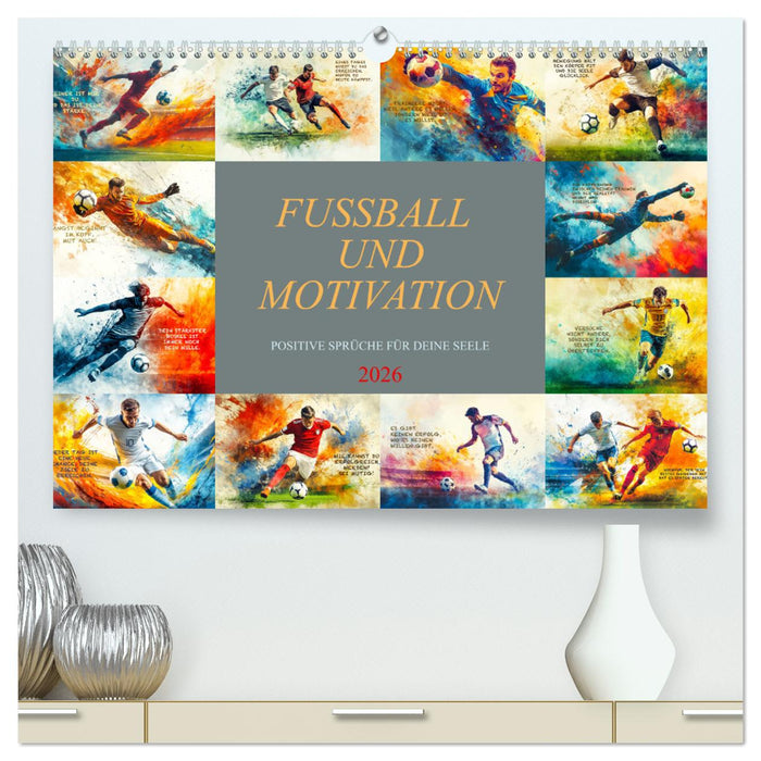 Fußball und Motivation (CALVENDO Premium Wandkalender 2026)