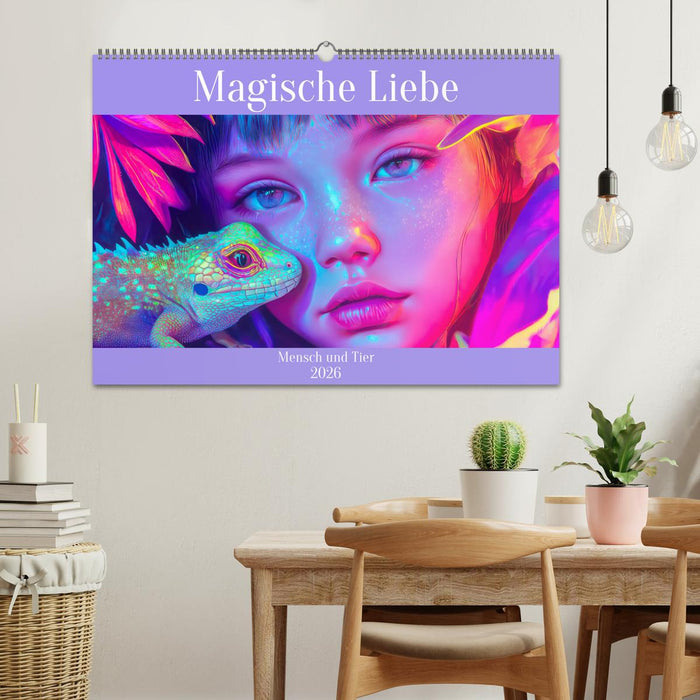 Magische Liebe - Mensch und Tier (CALVENDO Wandkalender 2026)
