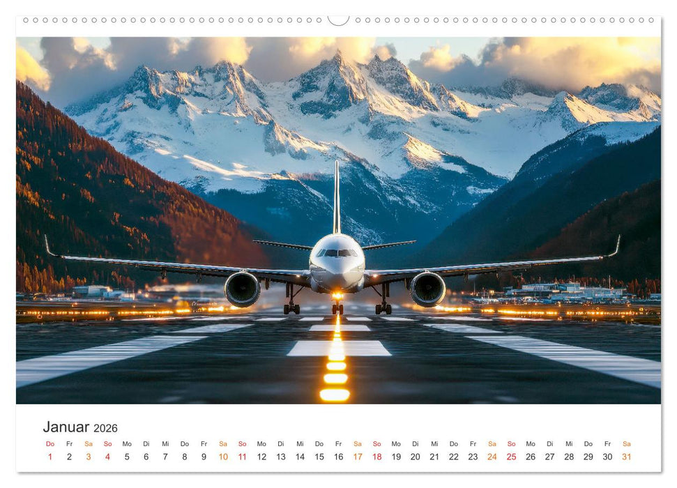 Flugzeuge - Stahlriesen am Himmel (CALVENDO Premium Wandkalender 2026)