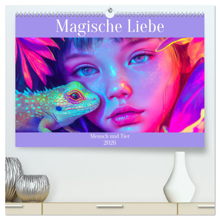 Magische Liebe - Mensch und Tier (CALVENDO Premium Wandkalender 2026)