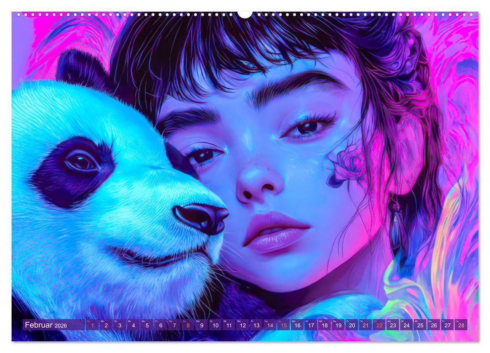 Magische Liebe - Mensch und Tier (CALVENDO Premium Wandkalender 2026)