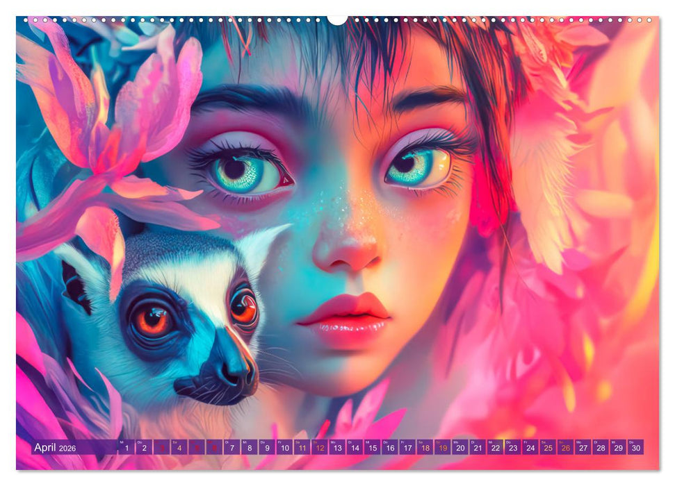 Magische Liebe - Mensch und Tier (CALVENDO Premium Wandkalender 2026)