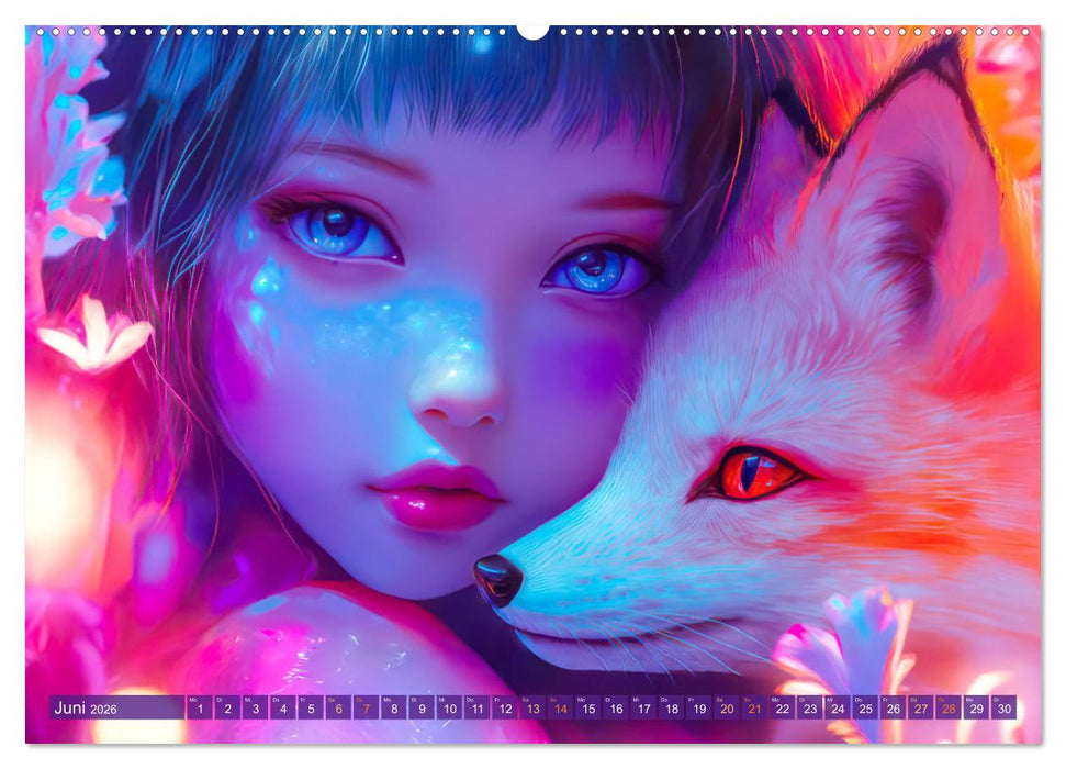 Magische Liebe - Mensch und Tier (CALVENDO Premium Wandkalender 2026)