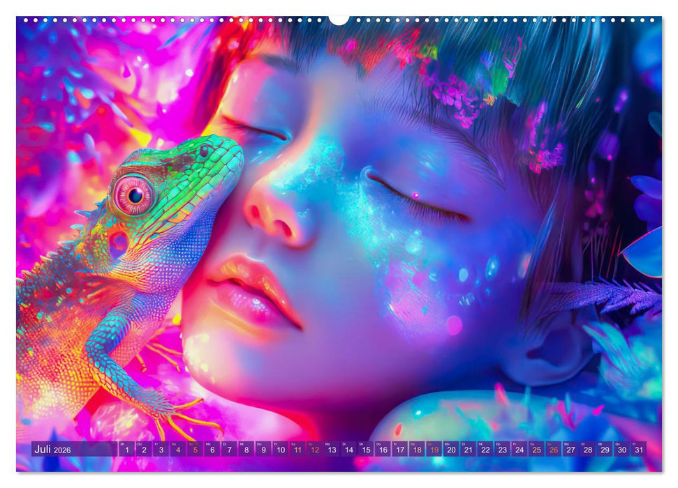 Magische Liebe - Mensch und Tier (CALVENDO Premium Wandkalender 2026)