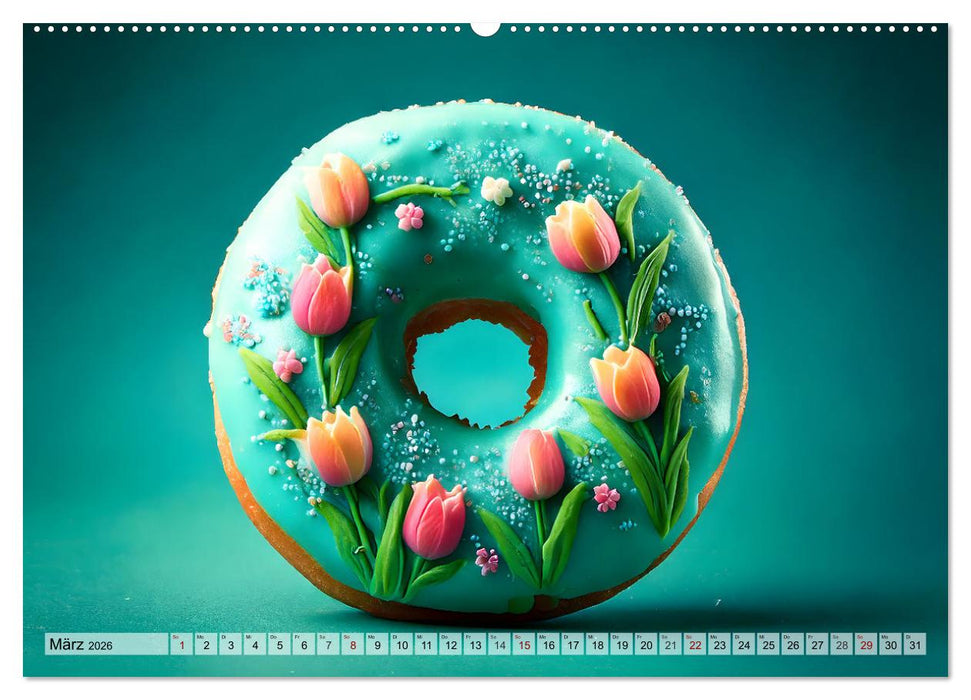 Donuts - Eine Reise durch die Jahreszeiten (CALVENDO Premium Wandkalender 2026)