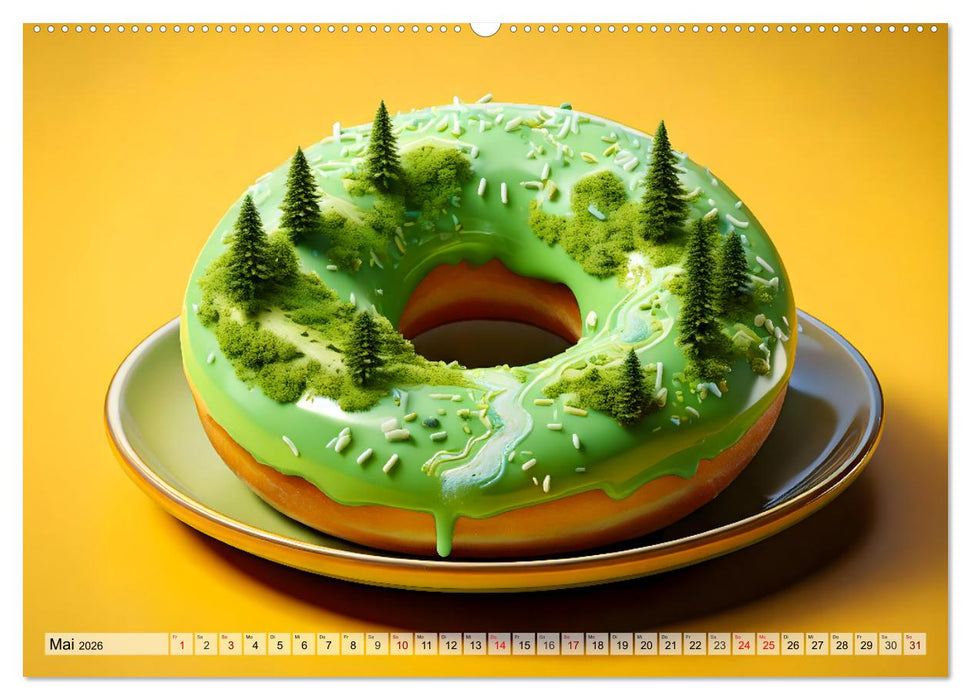 Donuts - Eine Reise durch die Jahreszeiten (CALVENDO Premium Wandkalender 2026)
