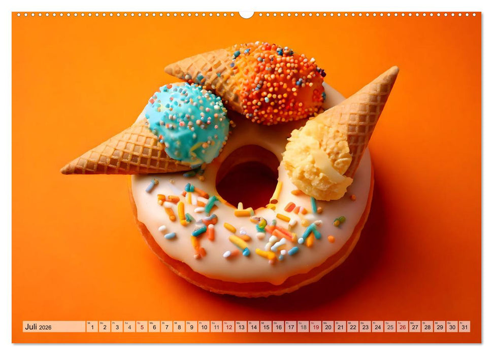 Donuts - Eine Reise durch die Jahreszeiten (CALVENDO Premium Wandkalender 2026)