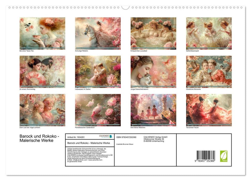 Barock und Rokoko - Malerische Werke (CALVENDO Premium Wandkalender 2026)
