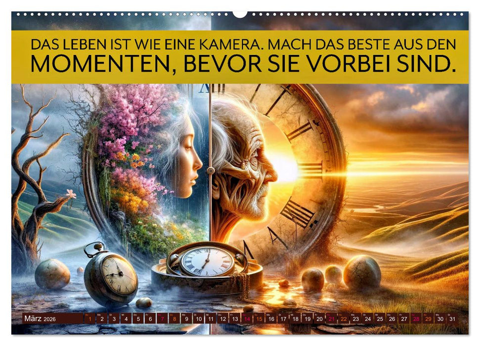 Im Flow der Zeit - im Hier und Jetzt (CALVENDO Premium Wandkalender 2026)