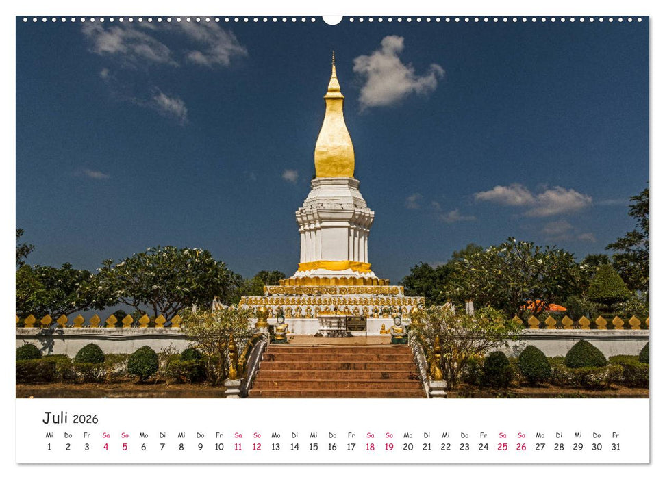 Laos - Im Herzen Indochinas (CALVENDO Premium Wandkalender 2026)