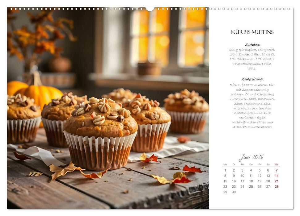 Kürbiszeit - Ein Jahr voller Rezepte und Inspirationen (CALVENDO Wandkalender 2026)