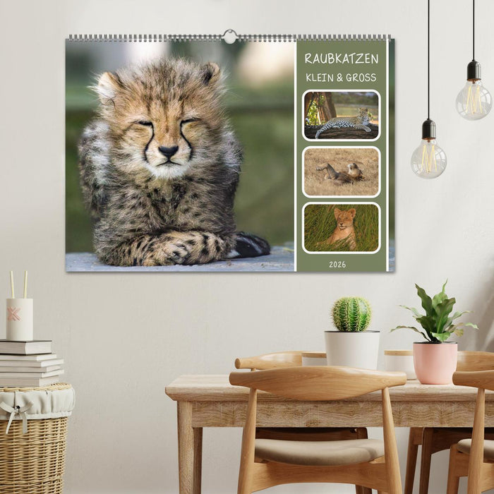Raubkatzen - groß & klein (CALVENDO Wandkalender 2026)