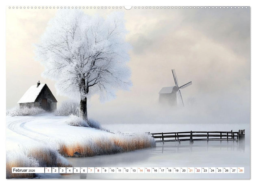 Winterträume – Zauberhafte Landschaften (CALVENDO Premium Wandkalender 2026)