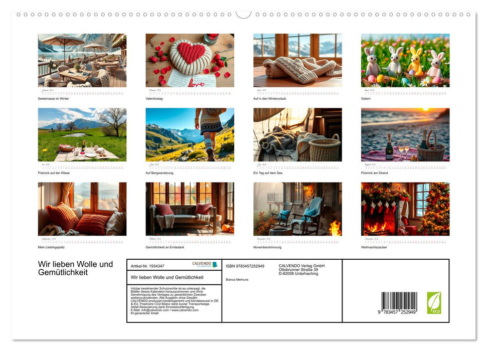 Wir lieben Wolle und Gemütlichkeit (CALVENDO Premium Wandkalender 2026)