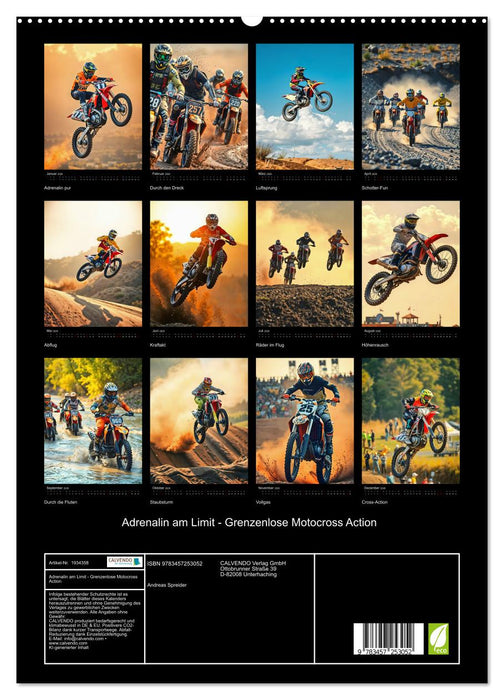 Adrenalin am Limit - Grenzenlose Motocross Action (CALVENDO Premium Wandkalender 2026)
