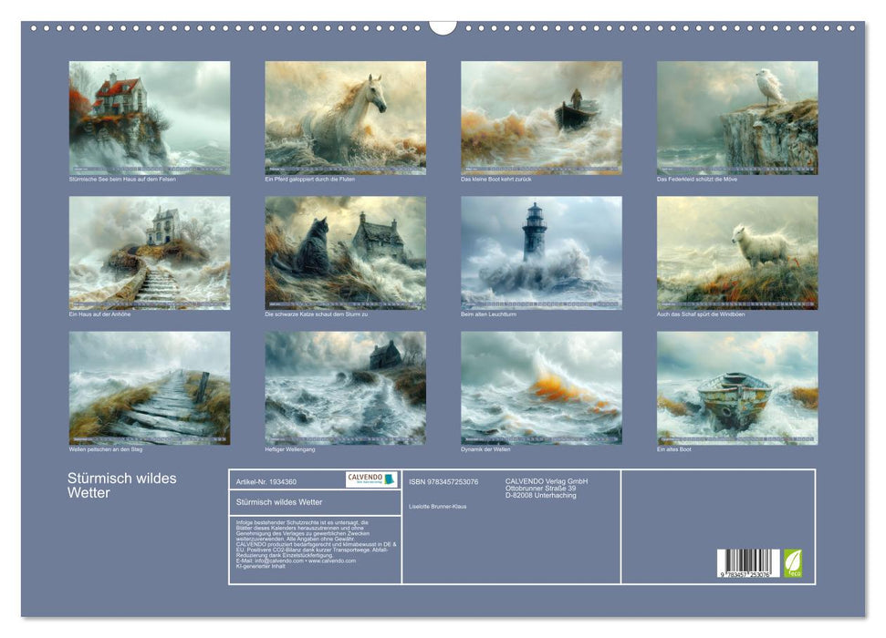 Stürmisch wildes Wetter (CALVENDO Wandkalender 2026)