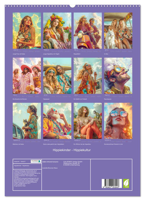 Hippiekinder - Hippiekultur (CALVENDO Premium Wandkalender 2026)