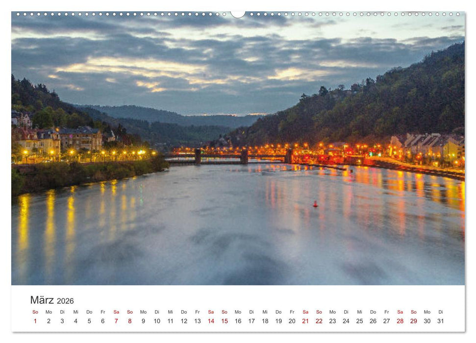 Lichtstimmungen in Heidelberg (CALVENDO Premium Wandkalender 2026)
