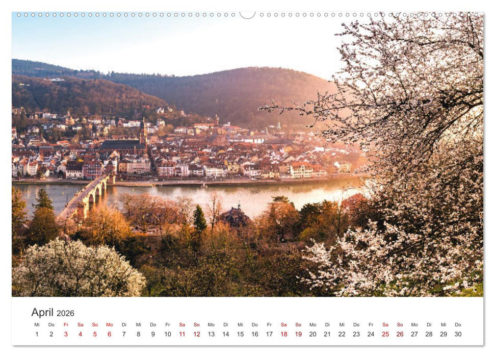 Lichtstimmungen in Heidelberg (CALVENDO Premium Wandkalender 2026)