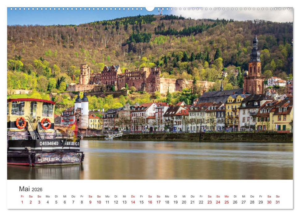 Lichtstimmungen in Heidelberg (CALVENDO Premium Wandkalender 2026)