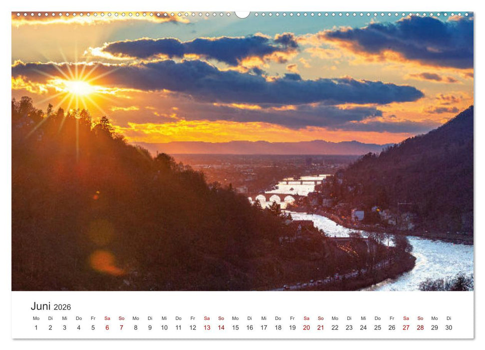 Lichtstimmungen in Heidelberg (CALVENDO Premium Wandkalender 2026)