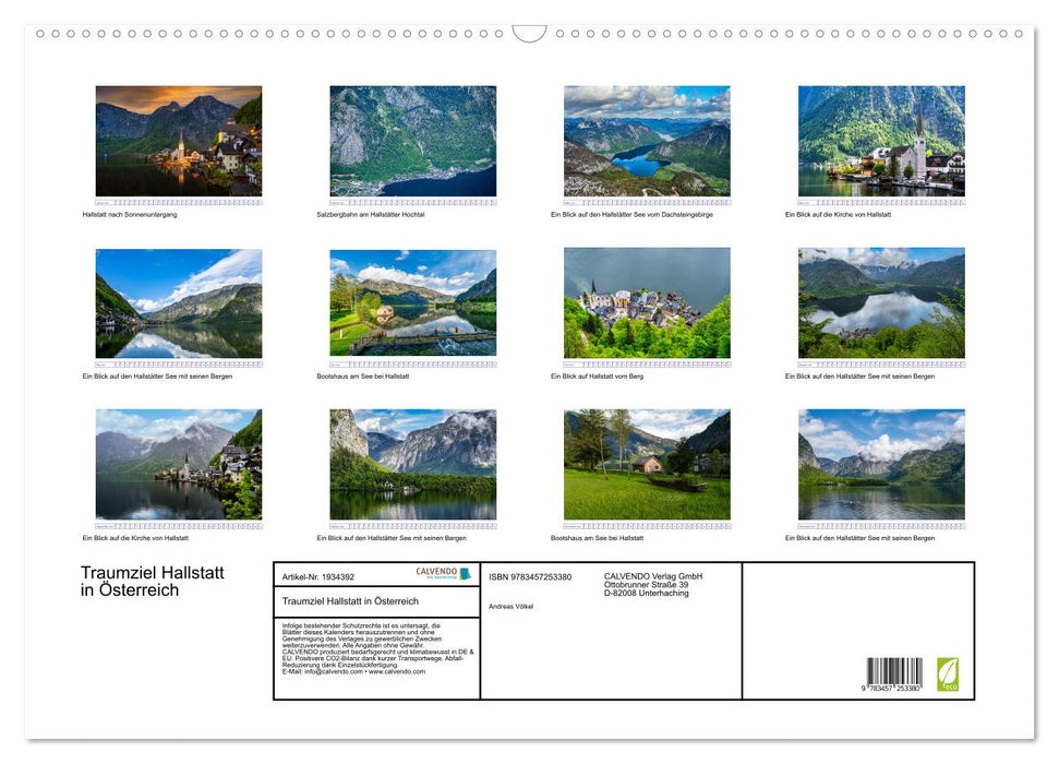 Traumziel Hallstatt in Österreich (CALVENDO Wandkalender 2026)