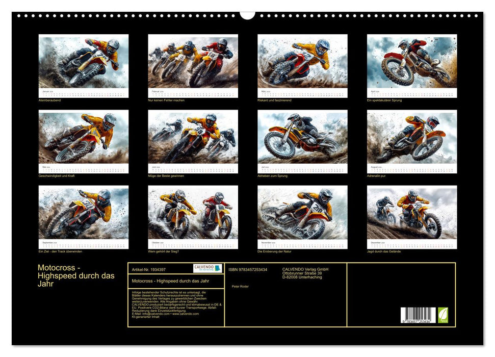 Motocross - Highspeed durch das Jahr (CALVENDO Wandkalender 2026)