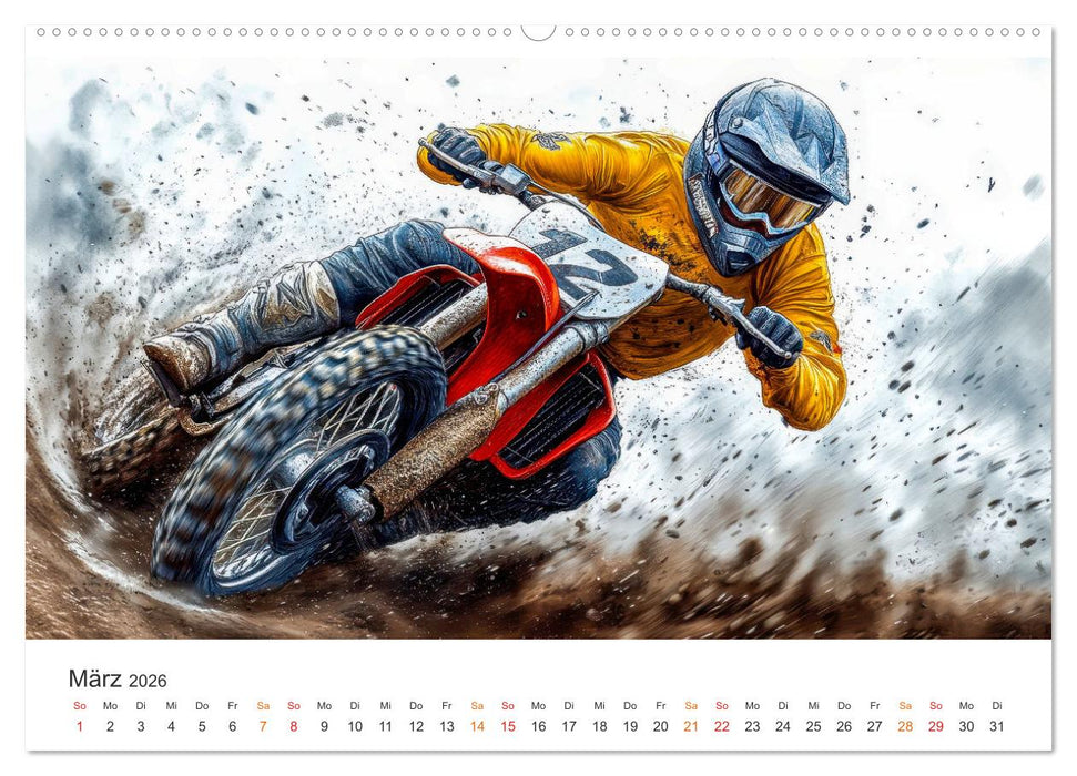 Motocross - Highspeed durch das Jahr (CALVENDO Premium Wandkalender 2026)