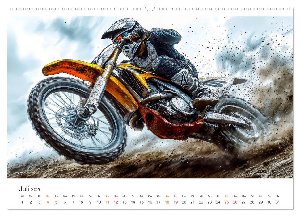 Motocross - Highspeed durch das Jahr (CALVENDO Premium Wandkalender 2026)