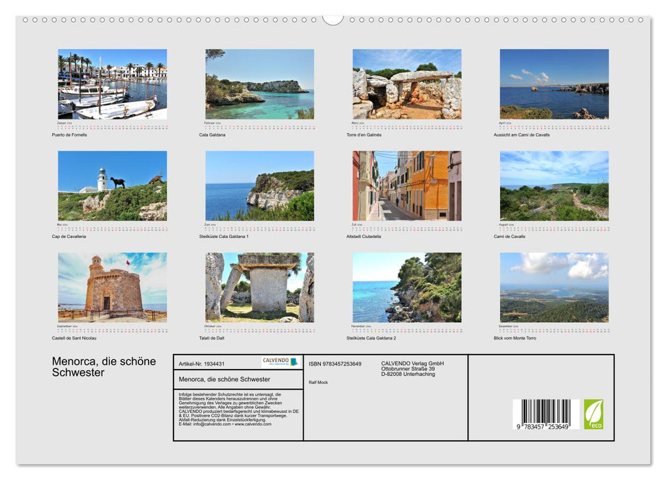 Menorca, die schöne Schwester (CALVENDO Premium Wandkalender 2026)