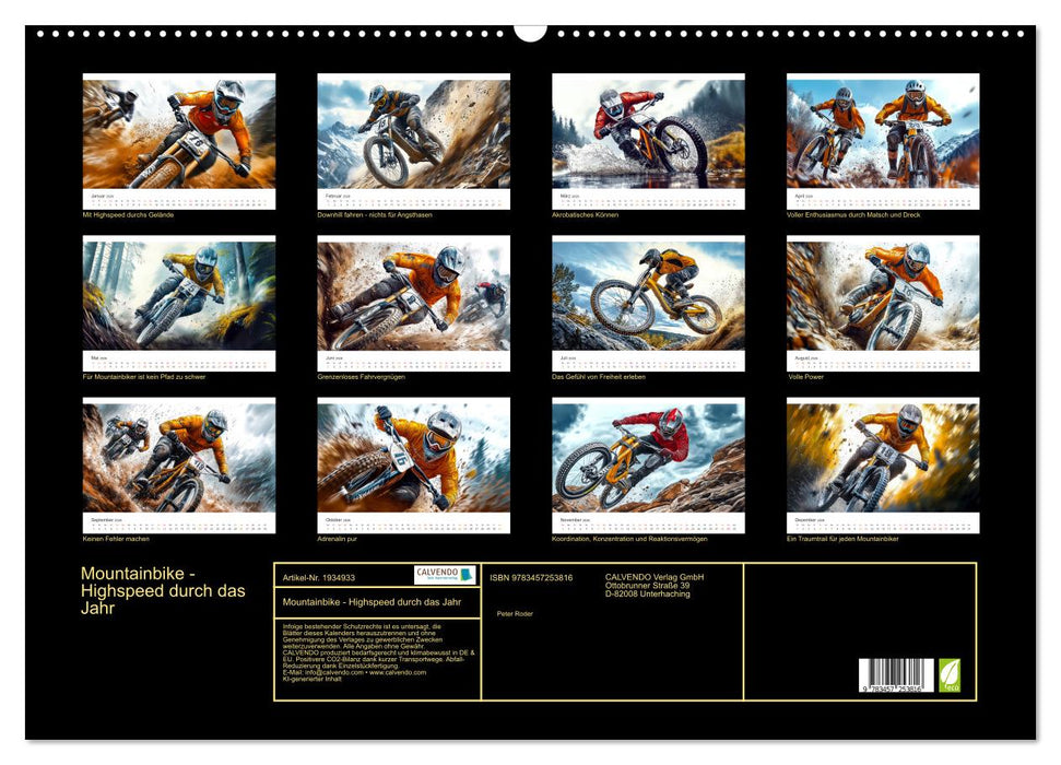 Mountainbike - Highspeed durch das Jahr (CALVENDO Wandkalender 2026)