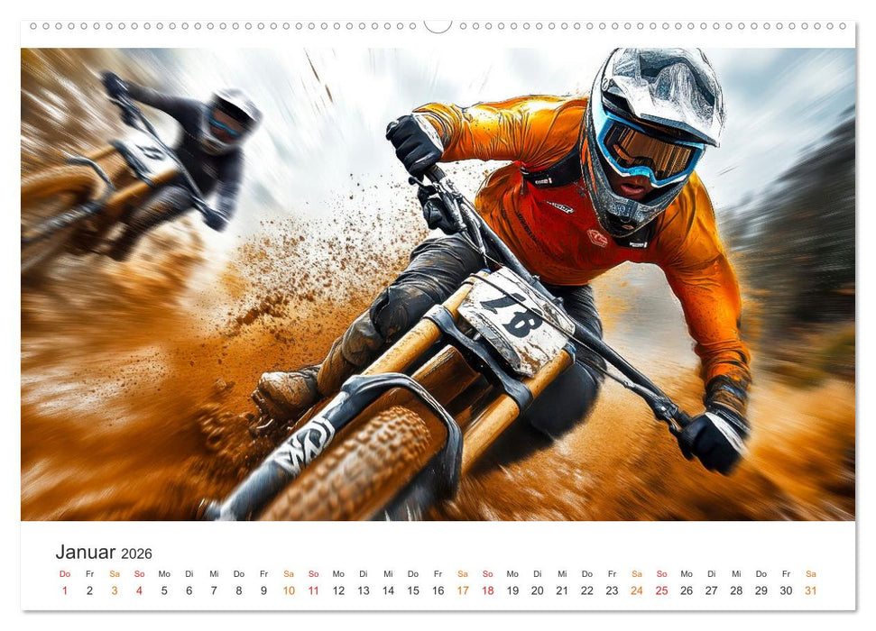 Mountainbike - Highspeed durch das Jahr (CALVENDO Wandkalender 2026)