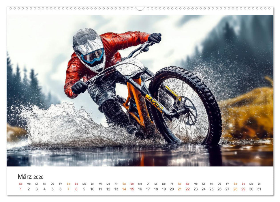 Mountainbike - Highspeed durch das Jahr (CALVENDO Premium Wandkalender 2026)