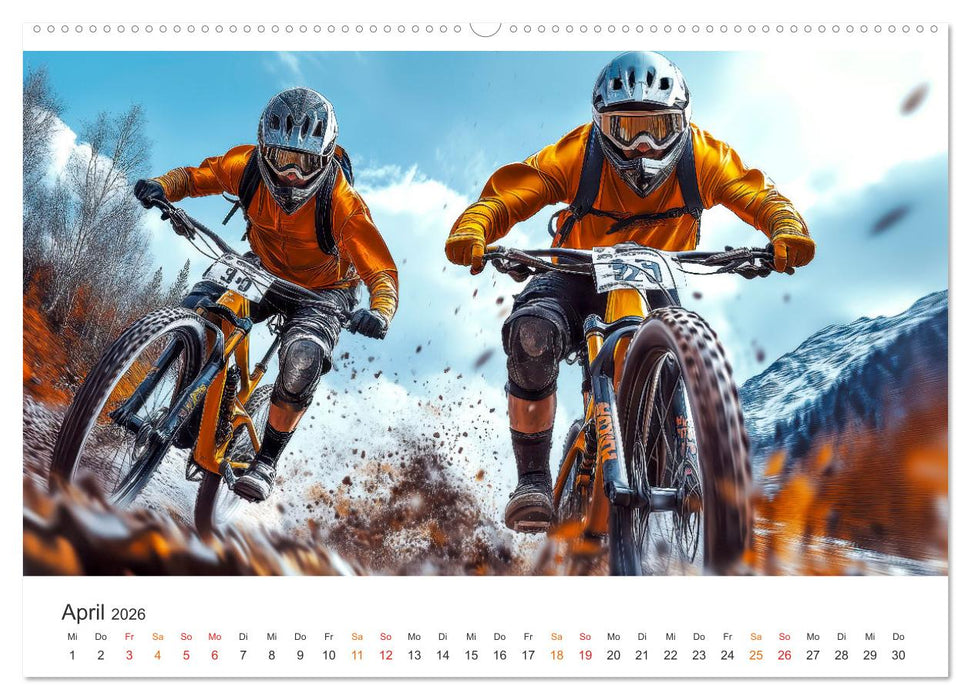 Mountainbike - Highspeed durch das Jahr (CALVENDO Premium Wandkalender 2026)