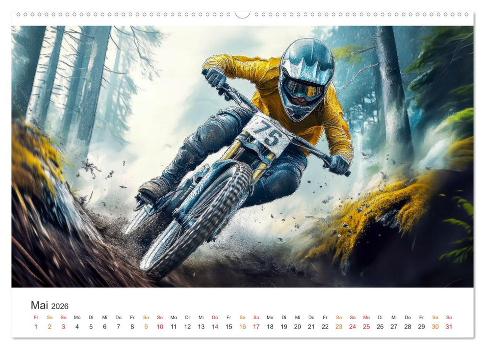 Mountainbike - Highspeed durch das Jahr (CALVENDO Premium Wandkalender 2026)
