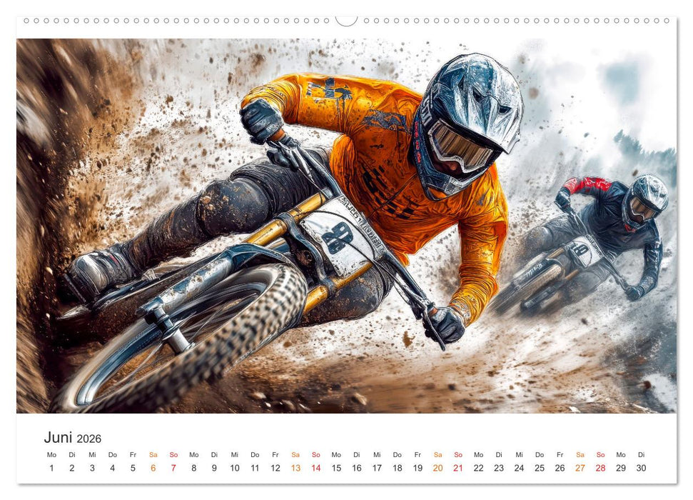 Mountainbike - Highspeed durch das Jahr (CALVENDO Premium Wandkalender 2026)