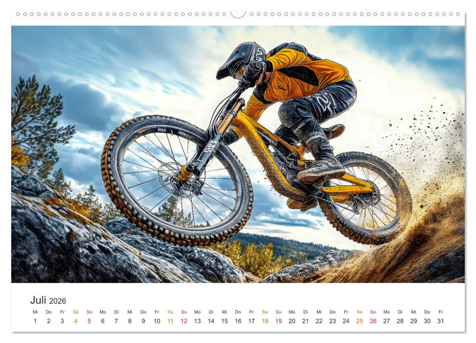 Mountainbike - Highspeed durch das Jahr (CALVENDO Premium Wandkalender 2026)