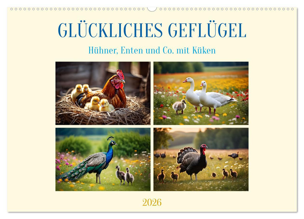 Glückliches Geflügel (CALVENDO Wandkalender 2026)