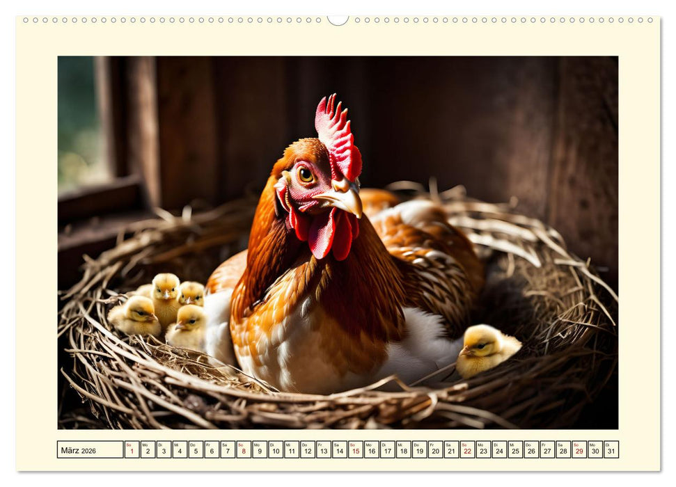 Glückliches Geflügel (CALVENDO Wandkalender 2026)