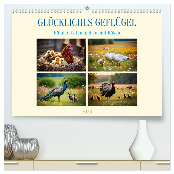Glückliches Geflügel (CALVENDO Premium Wandkalender 2026)